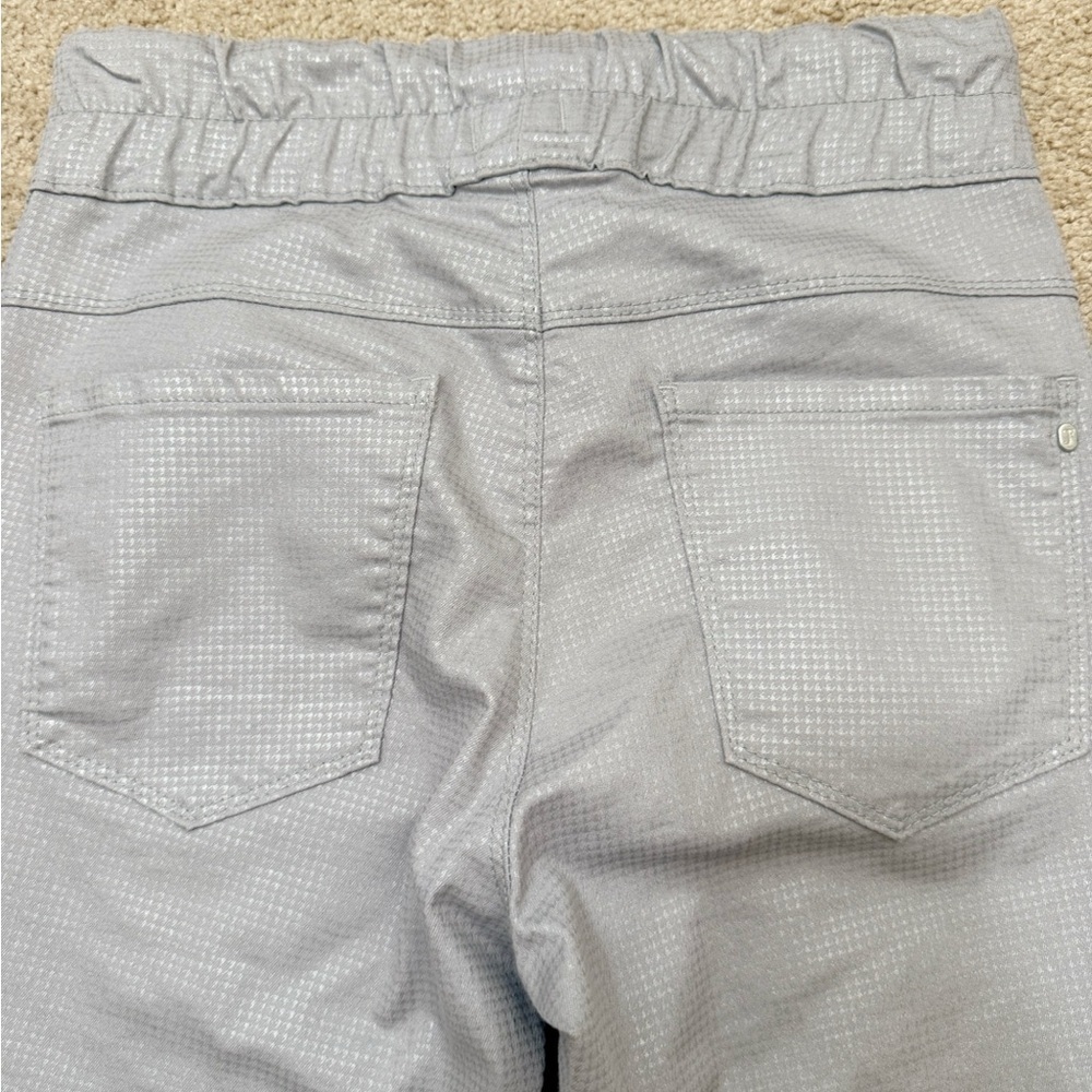 BEVY FLOG Shely High Rise Ankle Length Drawstring Gray/Silver Pants Size 26 - Picture 4 of 11